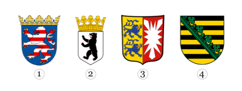 Abbildung zu Frage 1: Bild 1 bis 4